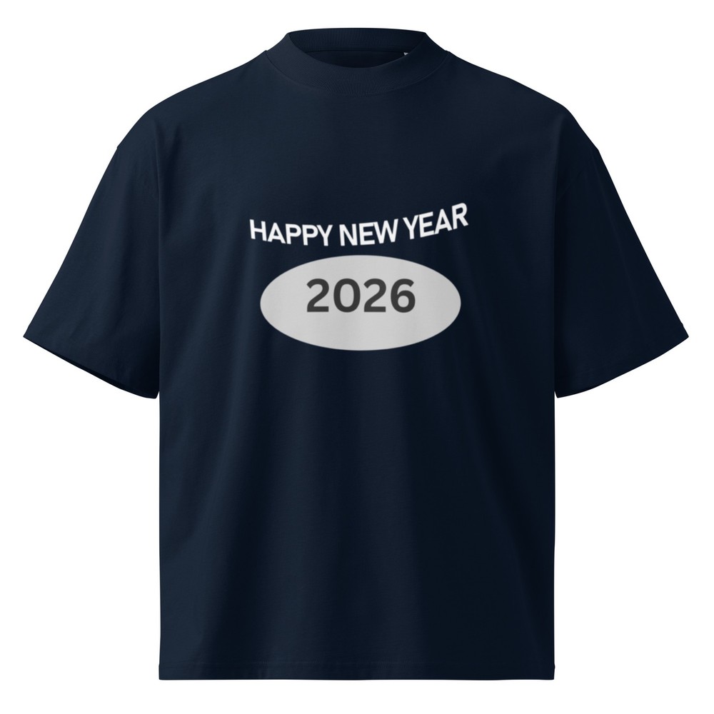 Unisex organic oversized high neck t-shirt