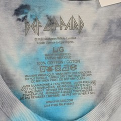 DEF LEPPARD SHIRT Mens LARGE BLUE PINK TIE DYE CONCERT MUSIC ROCK METAL NWT