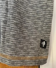 Vintage 90s Bronze Age Striped T Shirt Size M Skate Surf Tee USA Y2K Fish Logo
