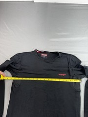 Wrangler Black Knit Long Sleeve Work Shirt Mens Size Medium Stretch