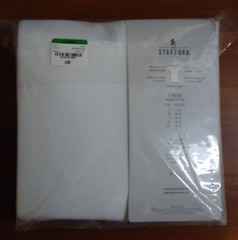 Stafford 4-Pack Men’s Blended Cotton V-Neck T-Shirts White