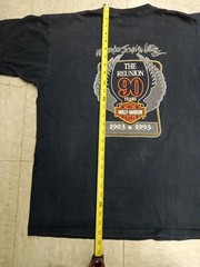 Vintage Harley Davidson 90 Years Reunion T-shirt Holoubek Front Back Print Sz Lg