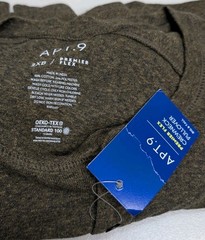 Apt. 9 Premier Flex Brown Henley Shirt Men’s 2XB Big Long Sleeve Outdoor #120t
