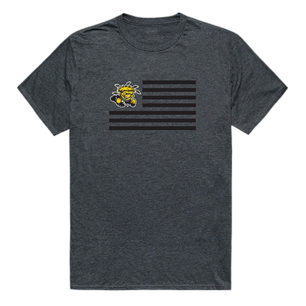 Wichita State University Shockers NCAA Logo USA Flag T-Shirt S-2XL