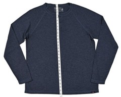 Faherty Cloud Cotton Shirt Mens Large Navy Long Sleeve Henley Pima Modal Raglan