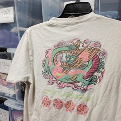 Lost Enterprise Dragon Shirt Y2k Surf Lifestyle Shirt Medium Preowned Fair A317