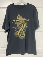 Lane Frost Shirt Men’s XL Black Riding The Cobra Graphic Tee Bull Riding