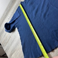 American Eagle Henley Mens Large Blue Waffle Knit Long Sleeve Thermal Shirt