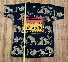 Vintage 90’s The Lion King Disney All Over Print T-Shirt OSFA Adult Jerry Leigh