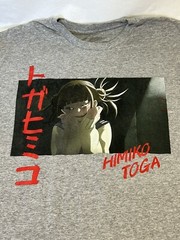 Himiko Toga My Hero Academia Anime Graphic Short Sleeve Crew Neck Gray Sz XL