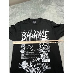 ODM Brand Balance Definition Skull Shirt Mens Medium Black Punk Rock Time