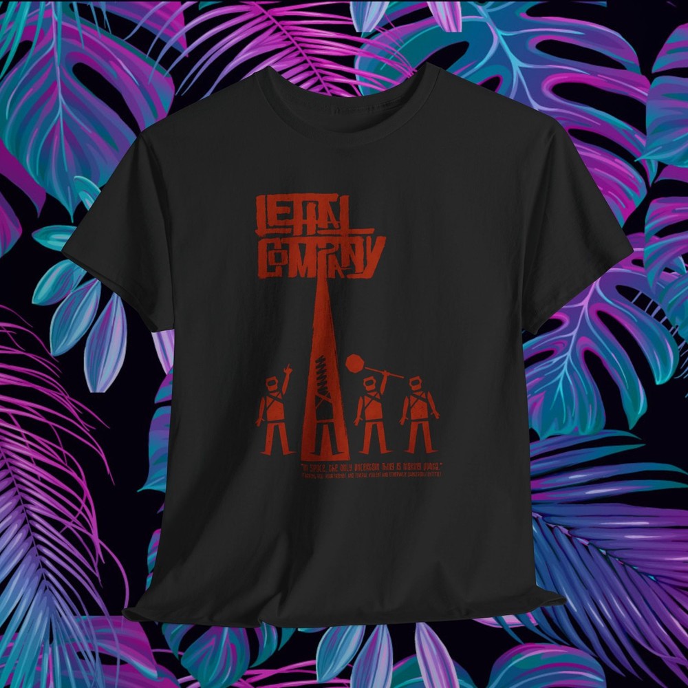 Lethal Company Retro Horror Tower Graphic T-Shirt Gamer Tee