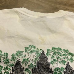 VTG Cambodia Banteay Srei Cambodge Sz Medium White T-Shirt 90s Souvenir