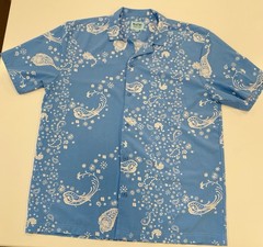 Malibu Beach Club By Drill Clothing Button Up Light Blue Paisley Shirt Sz Large