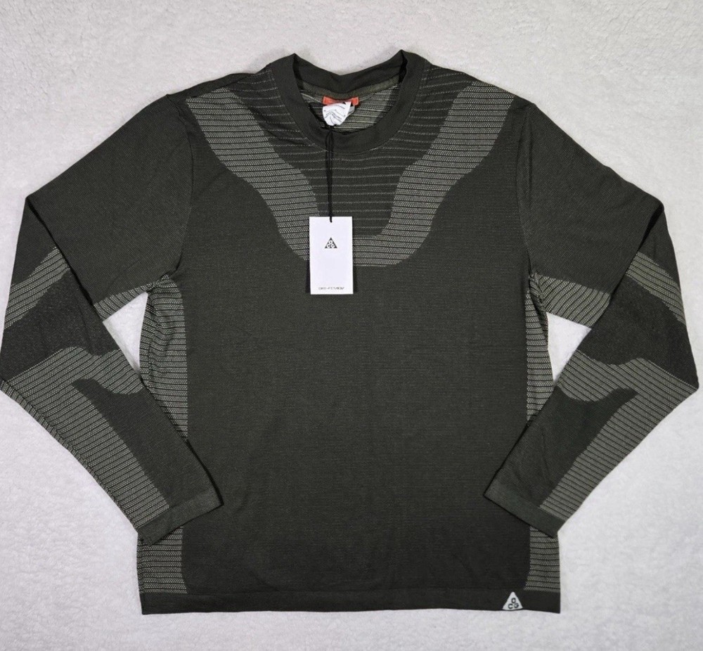 Nike ACG Delta River Dri-Fit ADV LS Shirt FV8906-355 Men’s Medium Sequoia