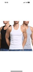 Lot Of 12 black Medium A-Shirt/ Tang Top Special,Last Of Inventory (4 3 Packs)