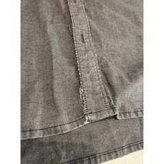 Vans Mens Charcoal Gray Textured Slub Cotton Button Up Short Sleeve Shirt Medium