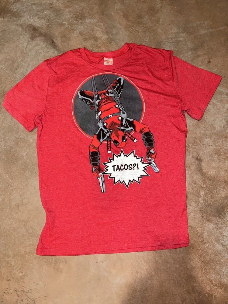 Deadpool Tacos?! – Marvel Loot Crate Unisex Adult Medium Tee T-shirt exc cond.
