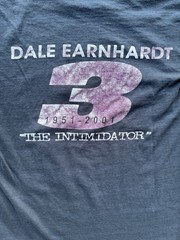 Vintage Dale Earnhardt Black Memorial NASCAR Tee Shirt