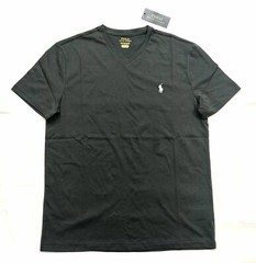 Polo Ralph Lauren Men’s Charcoal Gray Cotton V-Neck T-Shirt