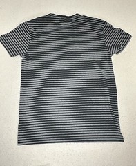 Request Men’s T-Shirt Black Striped Short Sleeve Size Petite P