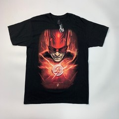 DC Comics T Shirt Mens Large Black Cotton The Flash Worlds Collide Movie Poster
