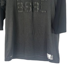 Nike Baseball Tshirt Mens Large Black Gray 3/4 Sleeves Activewear Casual