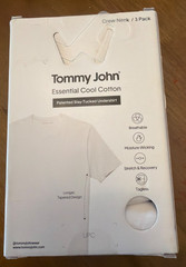 Tommy John 1003994 Crew Neck 3 Pk XL Cool Cotton Stretch White Shirt New in Box