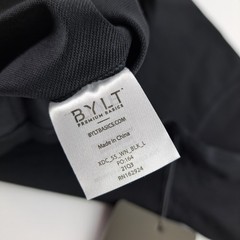 NWT BYLT Wide Neck Lux T-Shirt Mens Large Black Athletic Fit S/S Premium Basics