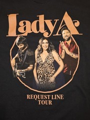 Lady Antebellum Black 2023 Country Music Request Line Tour Merch Large T-Shirt