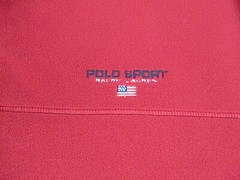 VINTAGE Ralph Lauren Sweater Mens Extra Large Red Fleece Polo Sport Sweatshirt