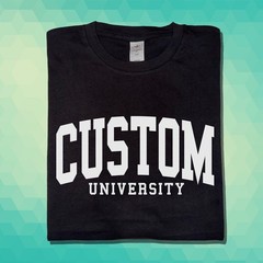 Custom University Font Shirt College Text Gift For favorite Varsity Brand Tee