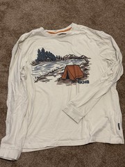 Alaskan Hardgear Duluth Trading Long Sleeve T Shirt Mens Medium Off White AKHG