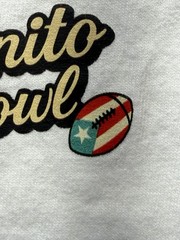 Benito Bowl T Shirt Football Inspired White Mens Small Preowned