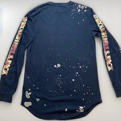 Civil Regime Through Hell & Back Long Sleeve T Shirt Mens SZ M Black Bleach Wash