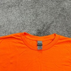 Gildan G5000 Heavy Cotton Basic T-Shirt Mens Large Orange Crew Neck Tee NWT New