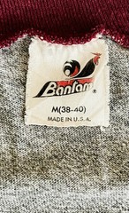 Vntg Gray Maroon Stripes Stallone Cobra 1986 Raglan Bantam Tshirt M 38-40 Small