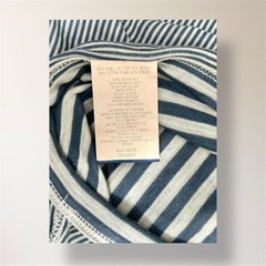 Faherty XXL Reversible Cloud LS Tee Stone Peak Stripe Pima Cotton Soft Coastal