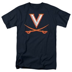 University of Virginia Adult T-Shirt Primary Logo, Navy, S-5XL