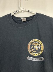 Mens Large Short Sleeve T Shirt United States Marines Black Proud To Have Served