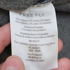 Free Fly Shirt Mens XL Gray Hybrid Mist Camo Long Sleeve Adventure Outfitters