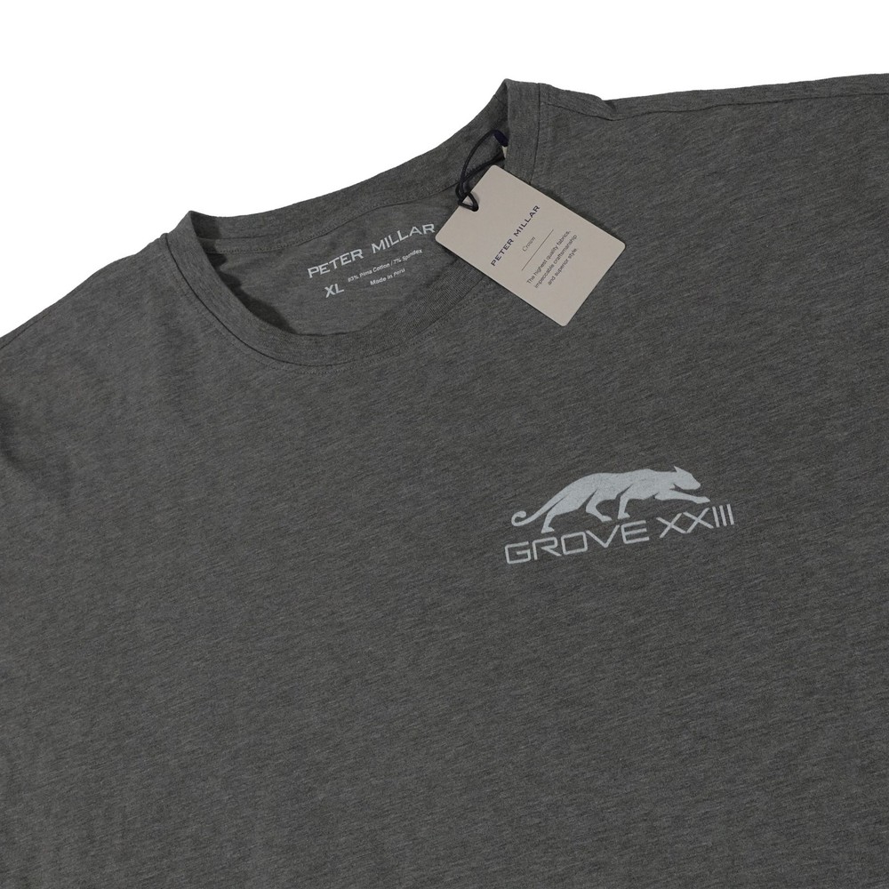Grove XXIII Peter Millar Crown Pima Cotton Grey Crown T Shirt Men’s XL NWT