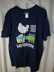 Woodstock Multi Color Logo 3 Days Of Peace & Music T-shirt Adult XL New W/tag
