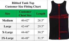 Men’s Heavyweight Combed Cotton Ribbed Tank Top TAGLESS (S-2X) NWT FREE SHIPPING