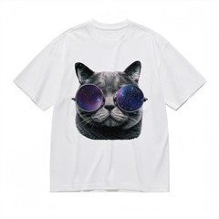 Men’s Fashion Trend Comfortable Comfy Classic T-Shirt Artistic Cat Graphic Tee