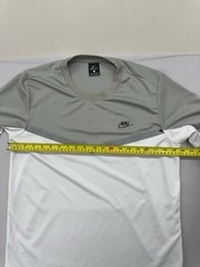 Nike T-Shirt Mens L Grey/White Dri-Fit Color Block