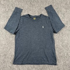 Polo Ralph Lauren Shirt Large Blue Heather Long Sleeve Custom Slim Fit Men’s