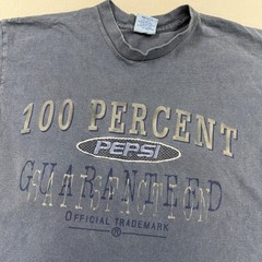 Vintage Pepsi Shirt Mens L/XL Blue 100 Percent Guaranteed Soda Graphic 90s