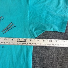 Vintage Longview Texas Rodeo Graphic T-Shirt Teal Single Stitch Mens XL 3535