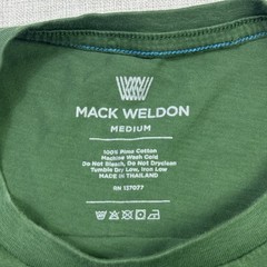 Mack Weldon Long Sleeve T-Shirt Mens Medium Green Tagless Crew Neck Basic Cotton